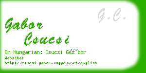 gabor csucsi business card